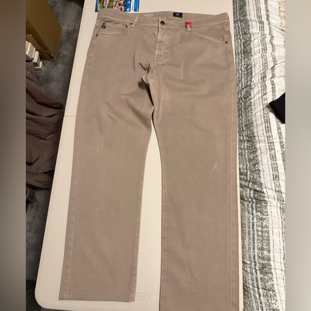 AG Adriano Goldschmied Men's The Matchbox Slim-Straight-Leg Twill